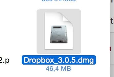 Ein Beispiel für eine DMG-Datei auf dem Mac