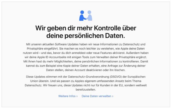 Datenschutz bei Apple
